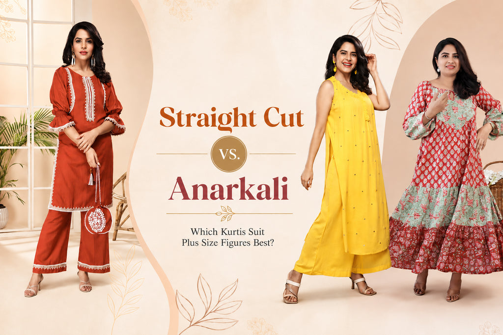 Straight Cut vs. Anarkali: Which Kurtis Suit Plus Size Figures Best?