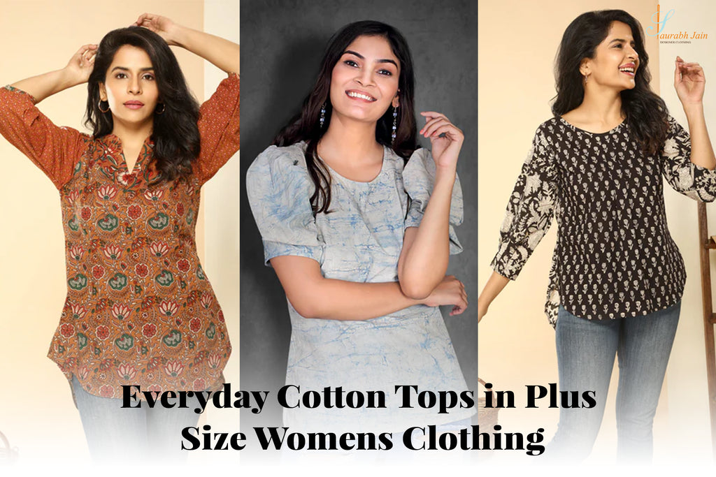 Everyday Cotton tops in plus size womens clothing
