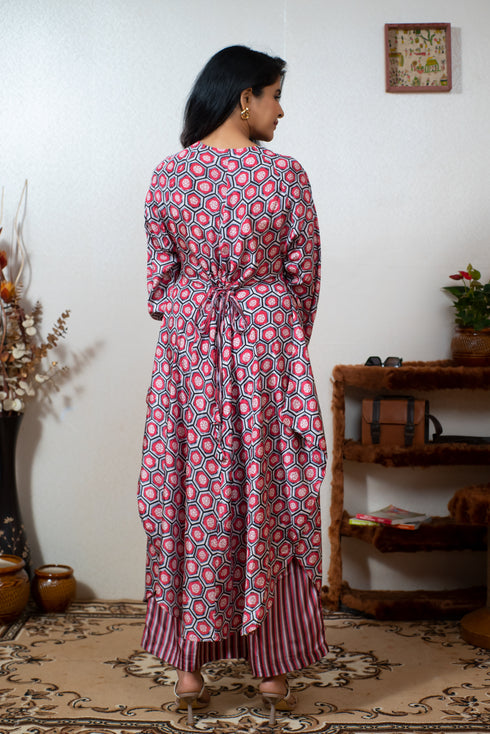 HONEY COMB SLIT COORD SET