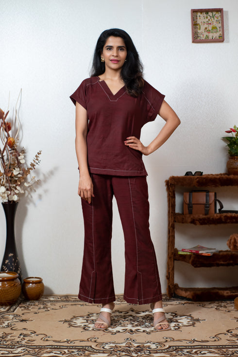 MAROON COORD SET
