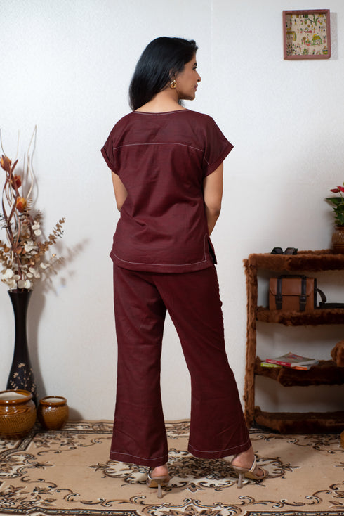 MAROON COORD SET