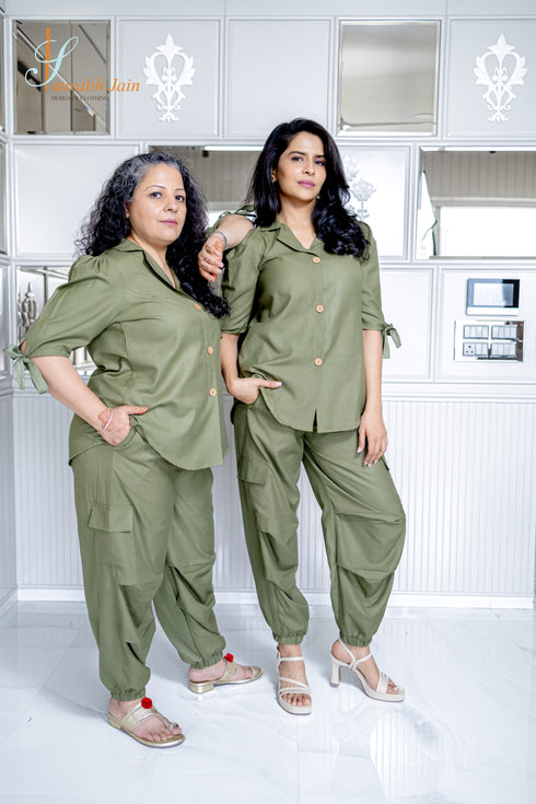 OLIVE GREEN CO-ORD SET