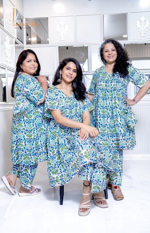 FLORAL SALWAR SUIT WITH POTLI