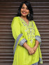 Lime Green Embroidered Farsi Suit Set