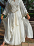 Royal White Embroidered Dhoti Skirt Dress