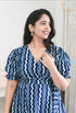 Indigo Wrap Around Women Dress , Front View