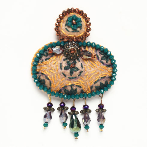 Teal Blossom Artisan Earrings