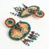 Teal Blossom Artisan Earrings