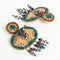 Teal Blossom Artisan Earrings