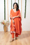ORANGE KAFTAN /PANT WITH POTLI