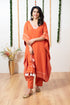 ORANGE KAFTAN /PANT WITH POTLI