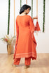 ORANGE KAFTAN /PANT WITH POTLI
