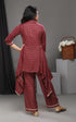 MAROON KANTHA COORD SET