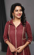 MAROON KANTHA COORD SET