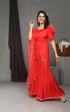 RED KALI PANT/KURTI SET