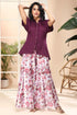 WINE SHIRT WITH KALI PANT