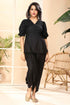 Black Dhoti/Top Women Dress ,Front Side