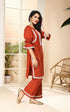 BROWN KURTA/PANT WITH POTLI