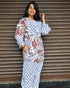 Blue Floral & Geometric Printed Cotton Co-Ord Set