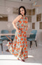 Orange Jaipuri Women Jumpsuit , Side View