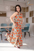 Orange Jaipuri Women Jumpsuit , Side View