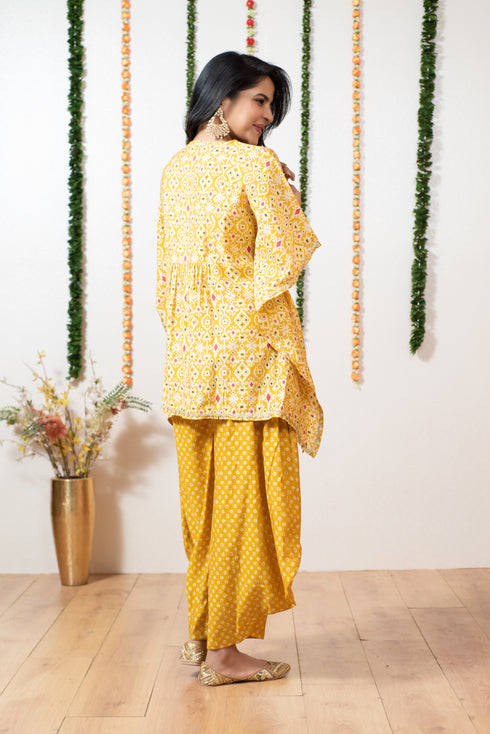 YELLOW SHORT KAFTAN TOP/PANT