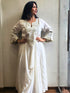 Royal White Embroidered Dhoti Skirt Dress