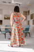 Orange Jaipuri Women Jumpsuit , Back View