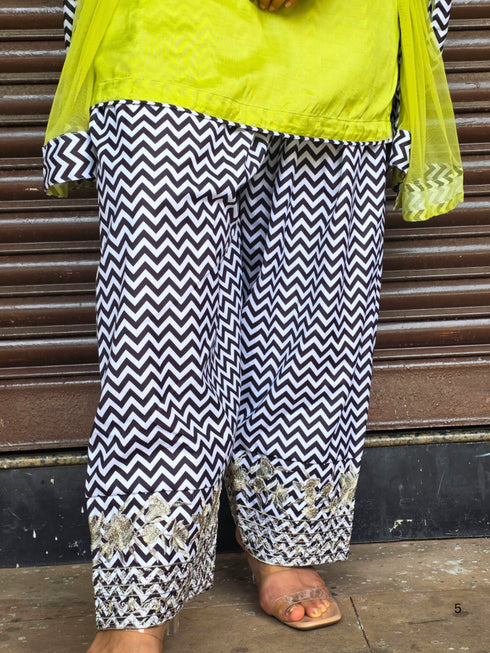 Lime Green Embroidered Farsi Suit Set