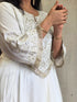 Royal White Embroidered Dhoti Skirt Dress