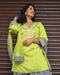 Lime Green Embroidered Farsi Suit Set