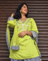Lime Green Embroidered Farsi Suit Set