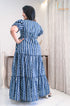 Indigo Wrap Around Women Dress , Back View