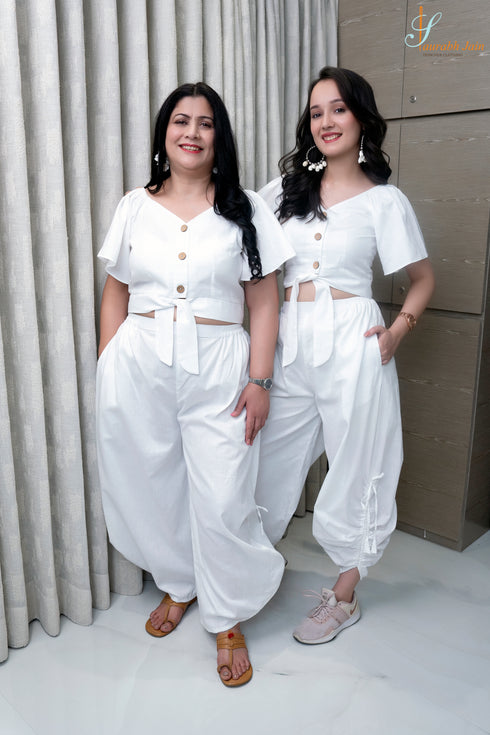 WHITE DRAW STRING COORD SET