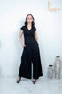 Designer Black Women Jumpsuit , Front View