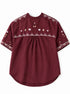 MAROON AFGAN EMBROIDERY CO-ORD SET