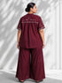 MAROON AFGAN EMBROIDERY CO-ORD SET