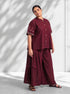 MAROON AFGAN EMBROIDERY CO-ORD SET