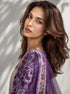 Purple Paisley Printed Cotton Kurta with Sharara