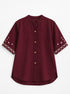 MAROON AFGAN EMBROIDERY CO-ORD SET