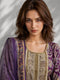Purple Paisley Printed Cotton Kurta with Sharara