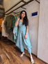 BLUE GREEN JUMPSUIT WITH JACKET