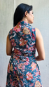 GREEN FLORAL COTTON JUMPSUIT