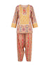 Yellow Floral Printed Farsi Set