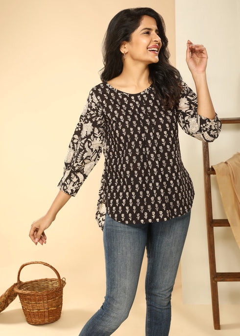 BLACK COTTON TOP