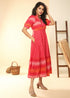 RED IKAT DRESS