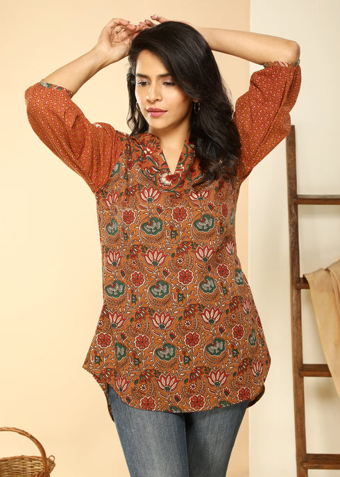 BROWN COTTON TOP