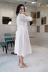 Designer White Hakoba Women Dress , Side view