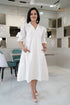 Designer White Hakoba Women Dress , Full view