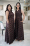 BROWN JAIPURI JUMPSUIT